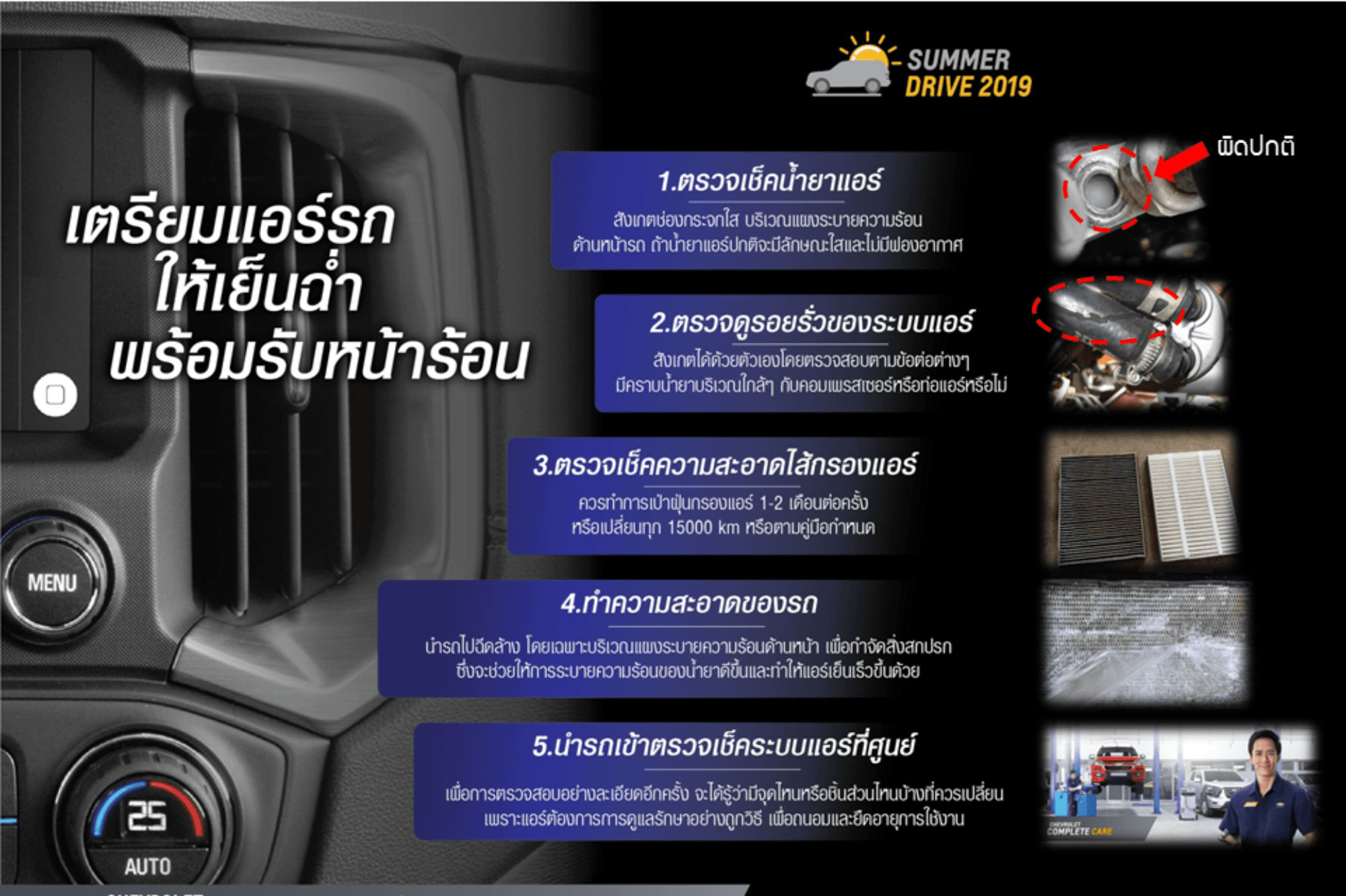 เตรียมแอร์รถให้เย็นฉ่ำ พร้อมลุยหน้าร้อน ด้วย 5 วิธีดูแลง่าย ๆ ที่ควรรู้