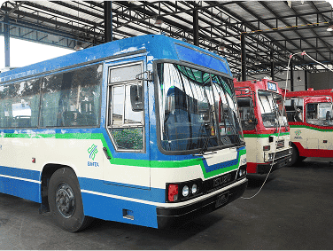 รถโดยสารปรับอากาศ ยูโร 1 (ครีม-น้ำเงิน)